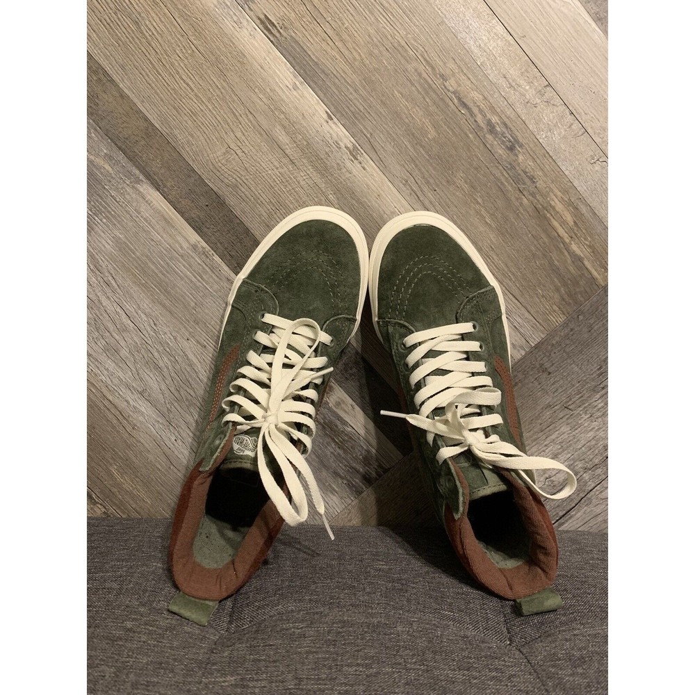 VANS SK8-HI MTE US MEN'S SIZE 8.5 WOMENS SIZE 10 DEEP LICHEN GREEN ROOT BROWN - Picture 6 of 10